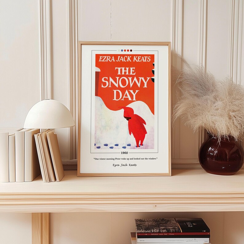 The Snowy Day Book Cover Poster | Ezra Jack Keats, The Snowy Day Poster, The Snowy Day Print, Book Posters, Canvas Wall Art, Book Lover Gift image 6
