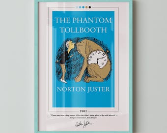 The Phantom Tollbooth Book Cover Poster | Norton Juster, Phantom Tollbooth Poster, Phantom Tollbooth Print, Book Posters, Book Lover Gift