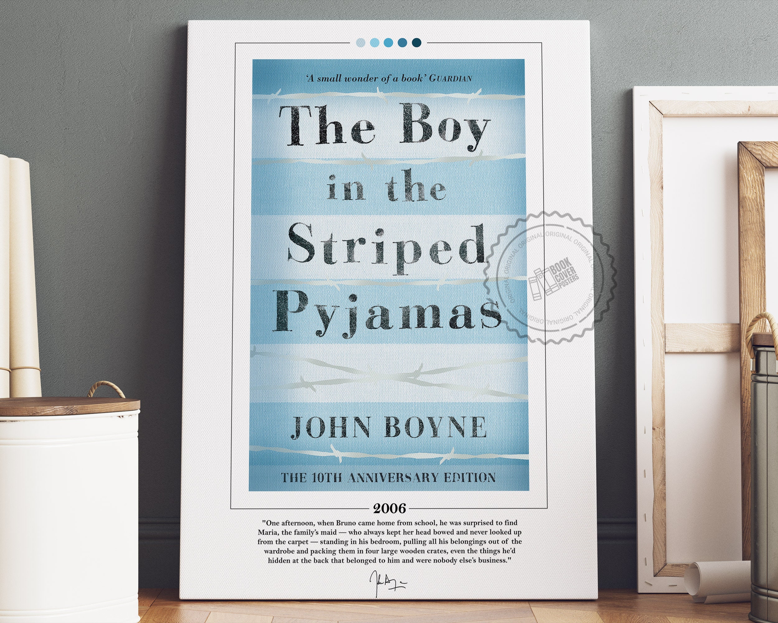 El niño con el pijama de rayas Cartel de portada del libro / John Boyne, El  niño con el cartel del pijama de rayas, Cartel del libro, Arte del libro,  Arte de