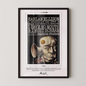 I Have No Mouth and I Must Scream Book Cover Poster | Harlan Ellison, I Have No Mouth and I Must Scream Poster, Book Posters, Book Art