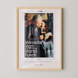 Memento Mori Book Cover Poster | Muriel Spark, Memento Mori Poster, Memento Mori Print, Book Posters, Canvas Wall Art, Book Lover Gift image 1