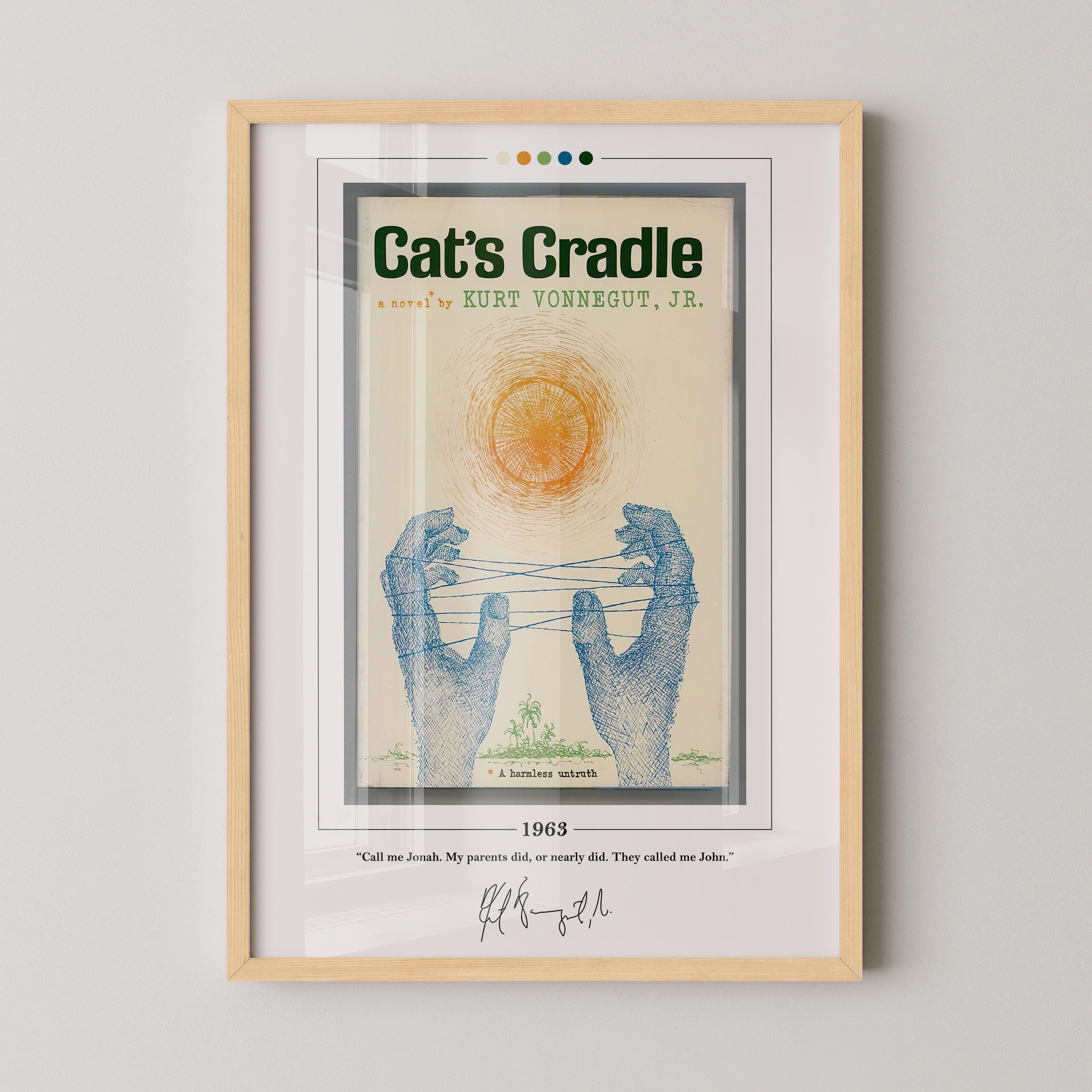 Cat's Cradle Book Cover Poster | Kurt Vonnegut, Cat's Cradle