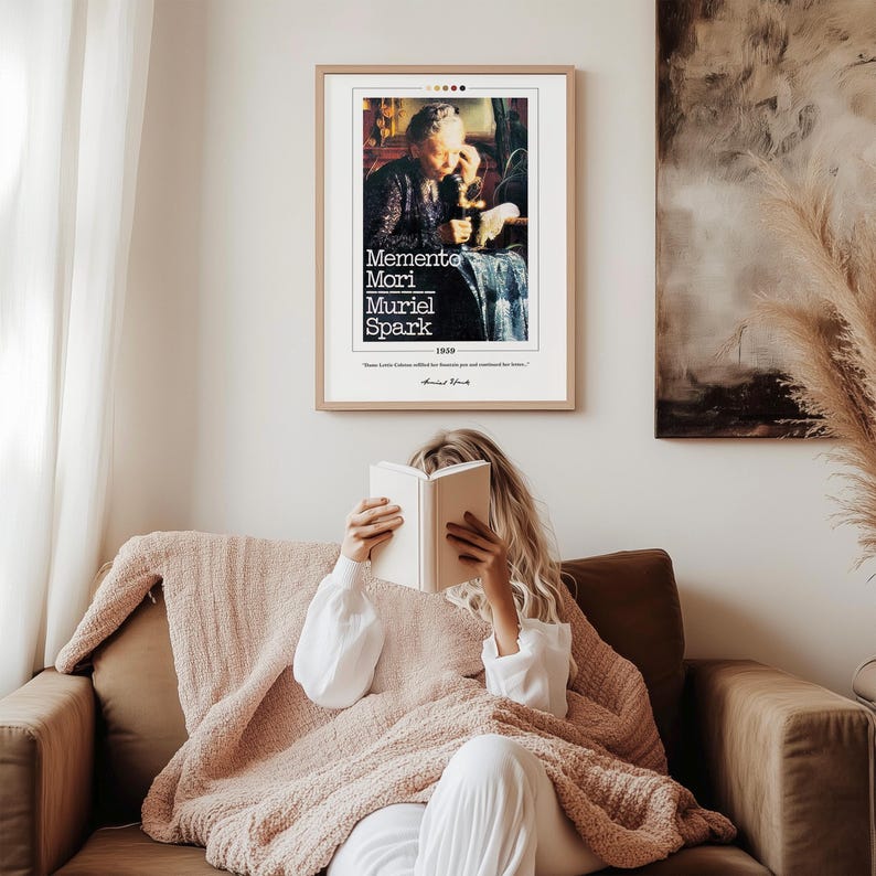 Memento Mori Book Cover Poster | Muriel Spark, Memento Mori Poster, Memento Mori Print, Book Posters, Canvas Wall Art, Book Lover Gift image 7