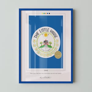 The Little House Book Cover Poster | Virginia Lee Burton, The Little House Poster, Book Posters, Canvas Wall Art, Book Art, Book Lover Gift