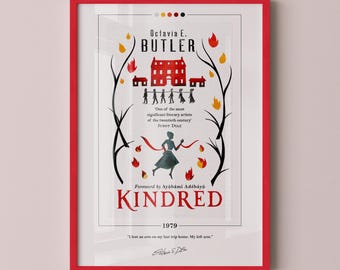 Kindred Book Cover Poster | Octavia E. Butler, Kindred Poster, Kindred Print, Book Posters, Book Art, Canvas Wall Art, Book Lover Gift