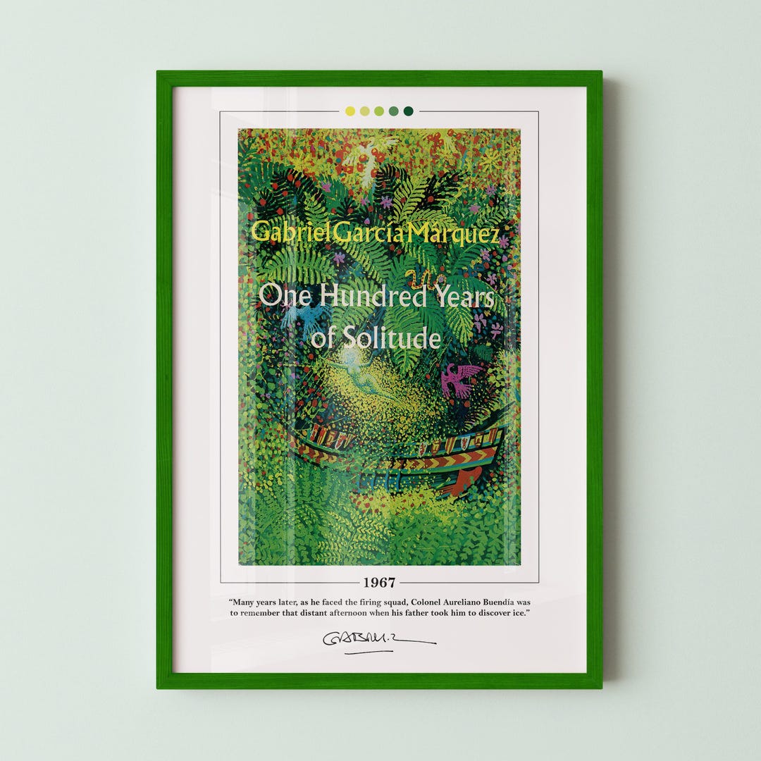 One Hundred Years of Solitude Book Cover Poster | Gabriel Garcia ...