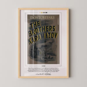 The Brothers Karamazov Book Cover Poster | Fyodor Dostoevsky, The Brothers Karamazov Poster, Book Posters, Canvas Wall Art, Book Lover Gift