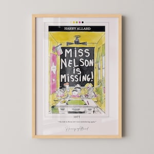 Miss Nelson is Missing Book Cover Poster | Harry Allard, Miss Nelson is Missing Poster, Book Posters, Canvas Wall Art, Book Lover Gift