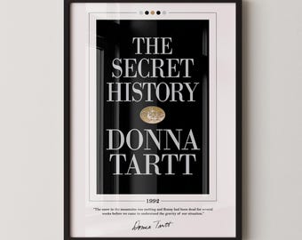 The Secret History Book Cover Poster | Donna Tartt, The Secret History Poster, Secret History Print, Book Posters, Book Art, Book Lover Gift