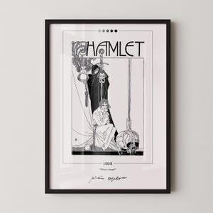 Hamlet Book Cover Poster | William Shakespeare, Hamlet Poster, Hamlet Print, Book Posters, Canvas Wall Art, Book Art, Book Lover Gift