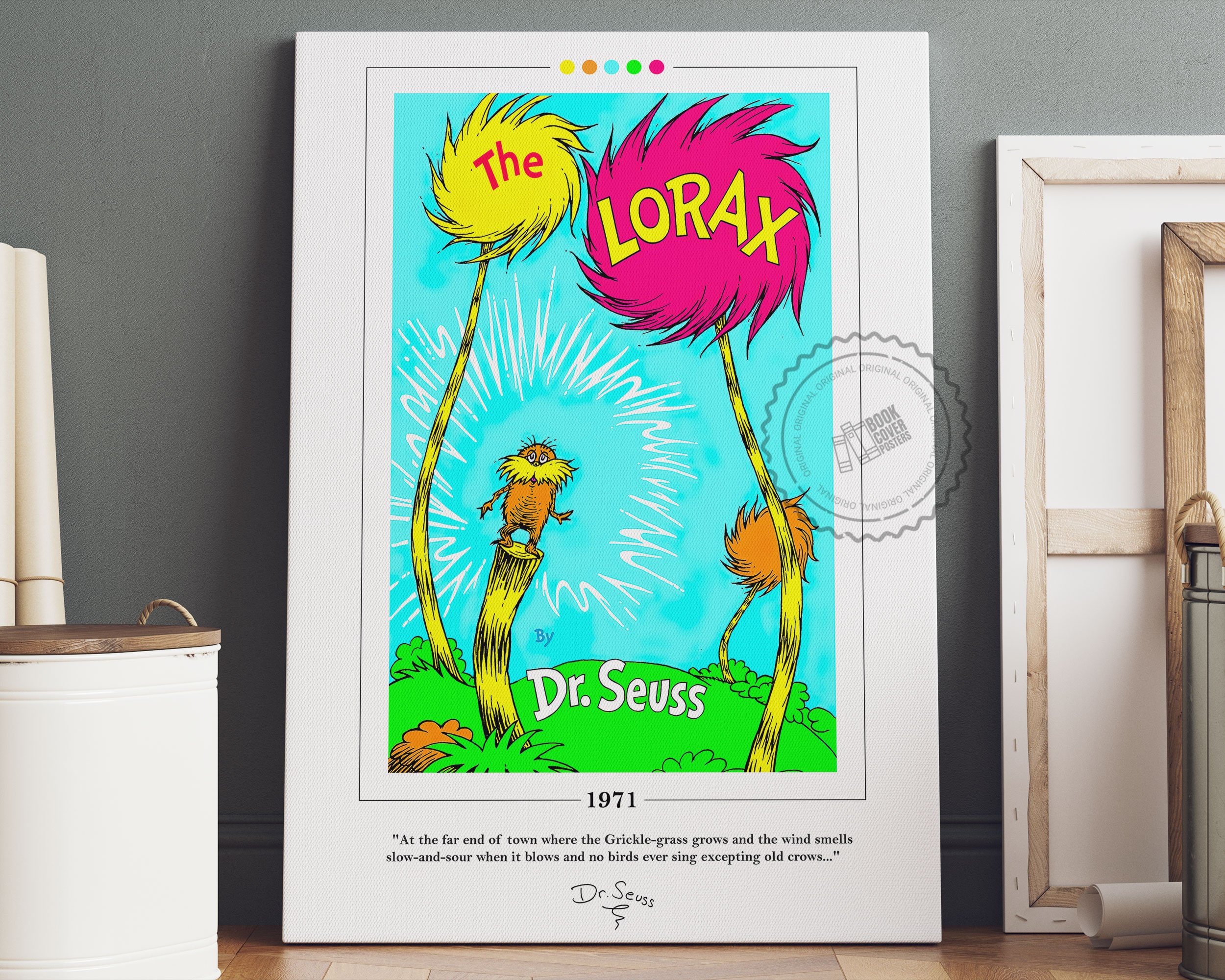 The Lorax Book Cover Poster Dr. Seuss The Lorax Poster The - Etsy Sweden