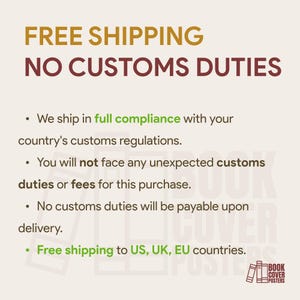 The image is a promotional poster for free shipping, stating that there are no customs duties, no unexpected customs duties or fees, and no customs duties will be paid upon delivery. It also mentions that free shipping to US, UK, EU countries is available.