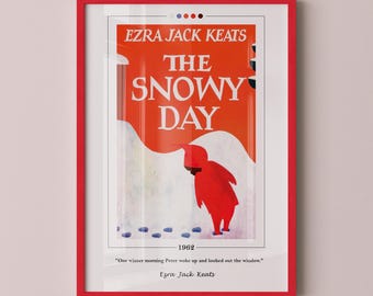 The Snowy Day Book Cover Poster | Ezra Jack Keats, The Snowy Day Poster, The Snowy Day Print, Book Posters, Canvas Wall Art, Book Lover Gift