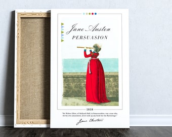 Persuasion Book Cover Poster | Jane Austen, Persuasion Poster, Persuasion Print, Book Posters, Canvas Wall Art, Book Art, Book Lover Gift