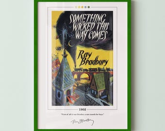 Something Wicked This Way Comes Book Cover Poster | Ray Bradbury, Something Wicked This Way Comes Poster, Book Posters, Canvas Wall Art