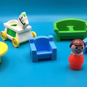 Vintage Fisher Price Little People Furniture Set