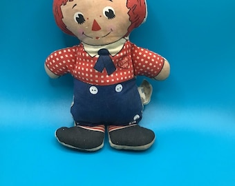 Raggedy Andy Cloth Bean Bag Doll