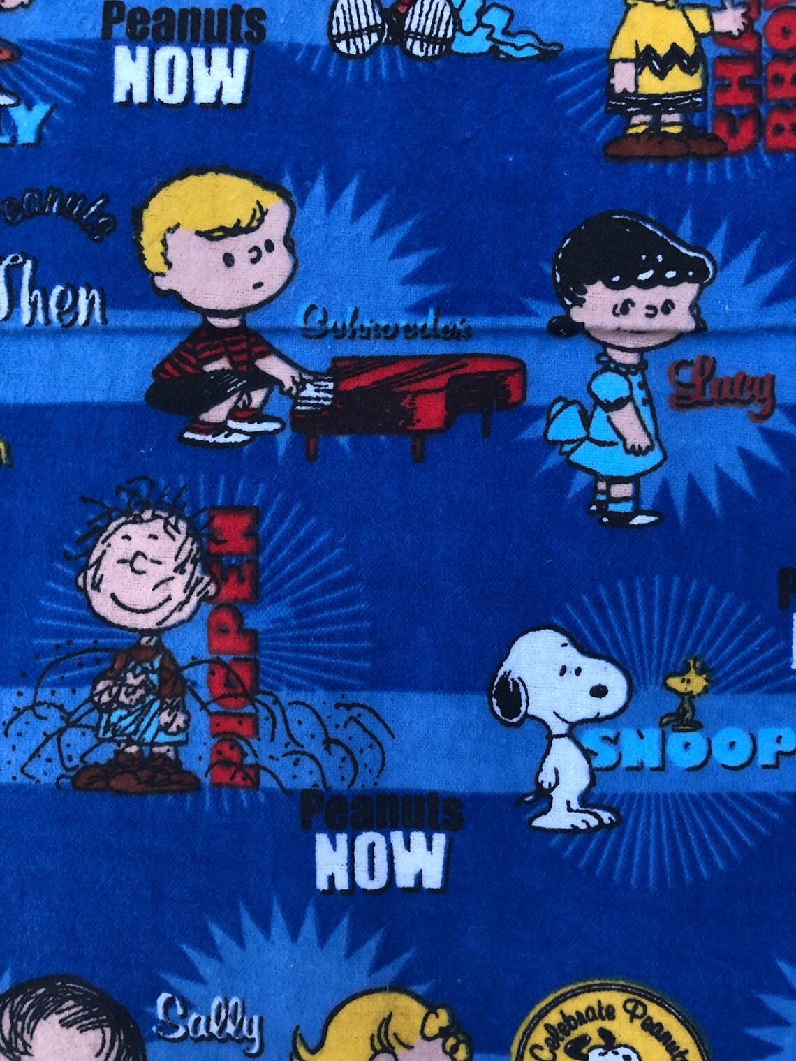 Charlie Brown Stripe Then and Now 2010 Peanuts Fabric-100% - Etsy