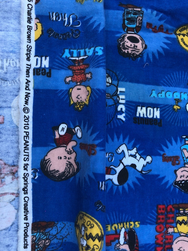 Charlie Brown Stripe Then and Now 2010 Peanuts Fabric-100% Cotton ...