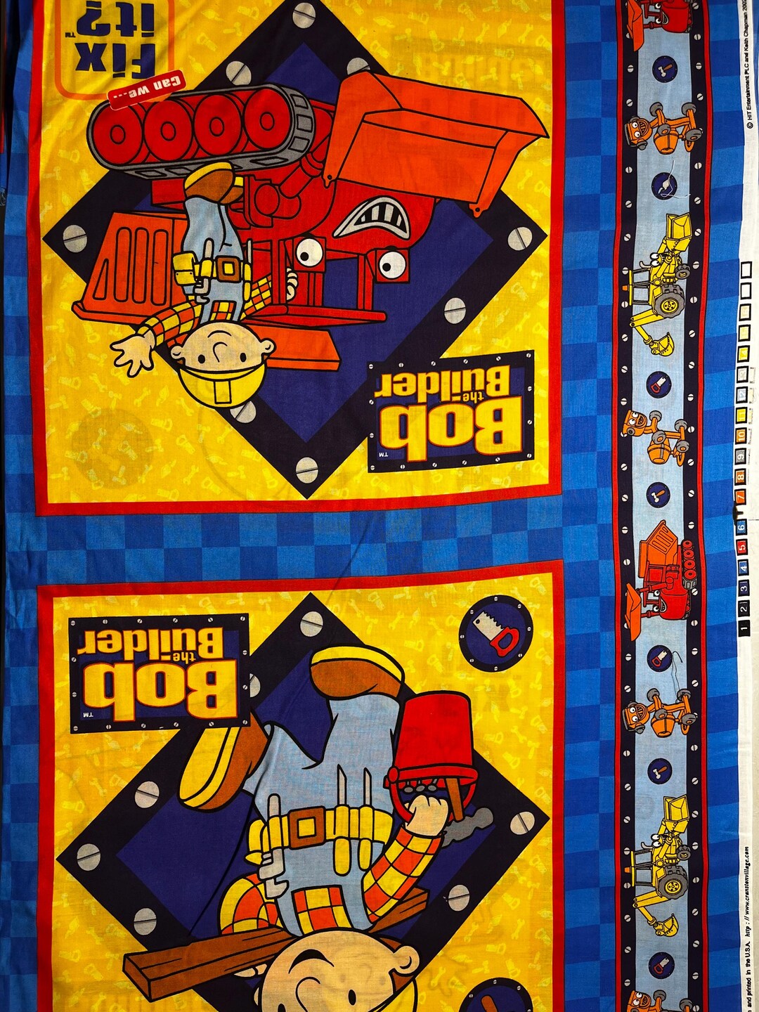 Vintage 2002 - Bob the Builder by Cranston Print Works - 100% Cotton ...