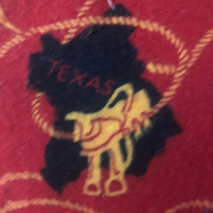 Judie Rothermel for Brothers Textiles, Red, Cowboys and the States 100% Cotton Flannel image 3