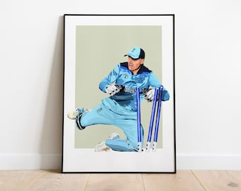 Póster de celebración de Jos Buttler / Campeones de la Copa Mundial de Críquet / Críquet de Inglaterra / Impresión artística de críquet / Impresión artística de Jos Buttler