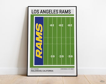 Los Angeles Rams Wall Art / Los Angeles Rams Stadium Art Print / American Football Art Print / NFL Fan Gift / NFL Stadium Poster