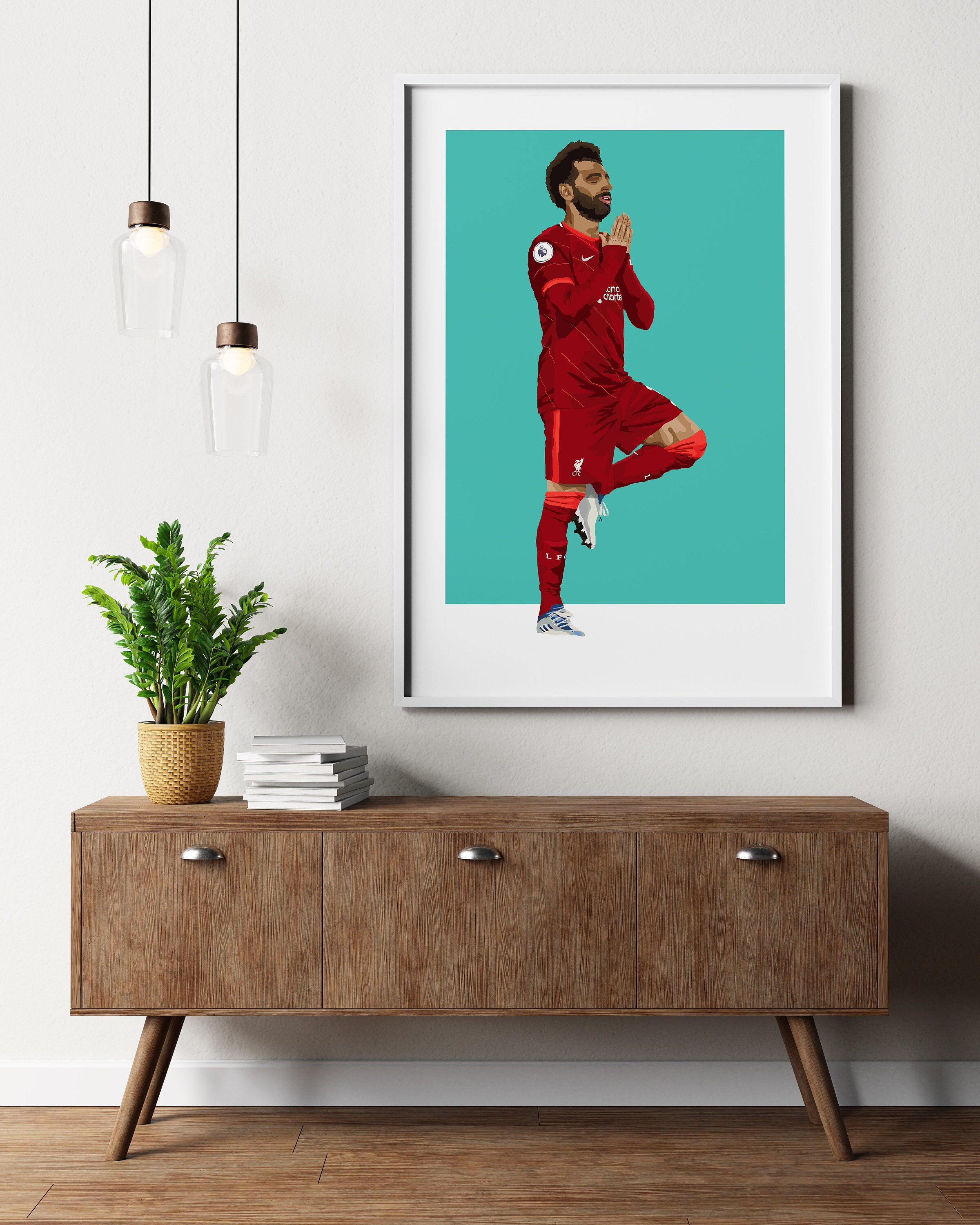 Mo Salah Art Print / Liverpool FC Wall Art / Liverpool FC Etsy UK