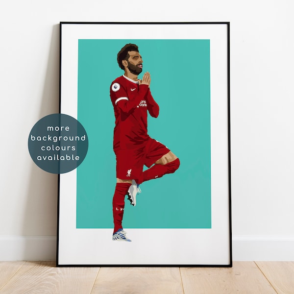 Mo Salah Art Print / Liverpool FC Wall Art / Liverpool FC Poster / LFC Gift / Football Art Print / Football Gift