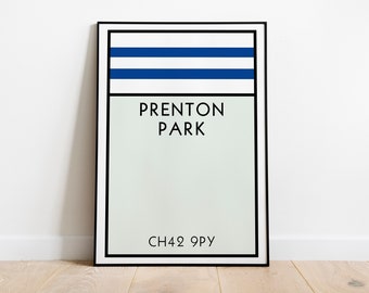 Tranmere Rovers Monopoly Wall Art / Prenton Park Art Print / Tranmere Rovers Poster / The Rovers / Football Art Print / Football Gift