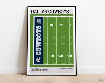 Dallas Cowboys Wall Art / Dallas Cowboys Stadium Art Print / American Football Art Print / NFL Fan Gift / NFL Stadium Poster