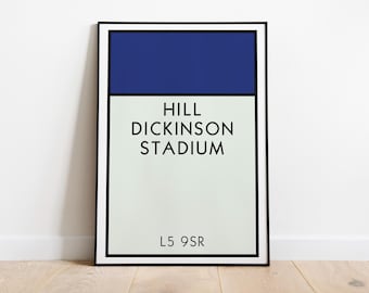 Everton FC Monopoly Wall Art / Hill Dickinson Stadium Print / Everton FC Poster / Everton Gift / Football Art Print / Football Gift