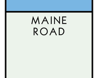Manchester City Monopoly Card, Maine Road Birthday Card, Blank Inside (A6/A5)