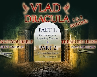 Kit imprimible de búsqueda del tesoro de Vlad Drácula - Paquete de 2 juegos (descarga digital)
