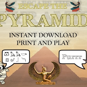Escape the Pyramid - Printable Escape Room Kit - DIY Escape Room | DIY Printable Kit | Party Games | Children Games