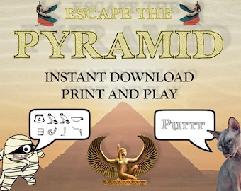 Escape the Pyramid: Kit imprimible para sala de escape (descarga digital)