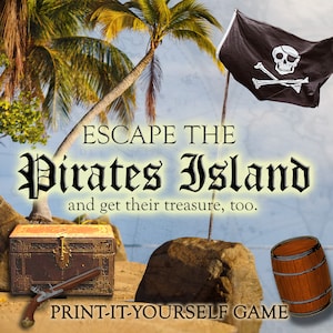 Escape the Pirates Island - Printable Escape Room Kit - DIY Escape Room | DIY Printable Kit | Party Games | Children Games