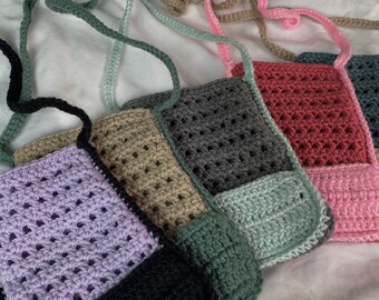 Crochet Phone Bag / Small Cellphone sling Bag/ Handmade Phone Cover Case /Crossbody Mini Small cell phone Purse/ Boho Bag/ Mesh Phone Holder