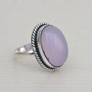 Rose Quartz Ring, Natural Pink Gemstone Ring, Handmade Brass Jewelry, Birthstone Gift for Mom or Her