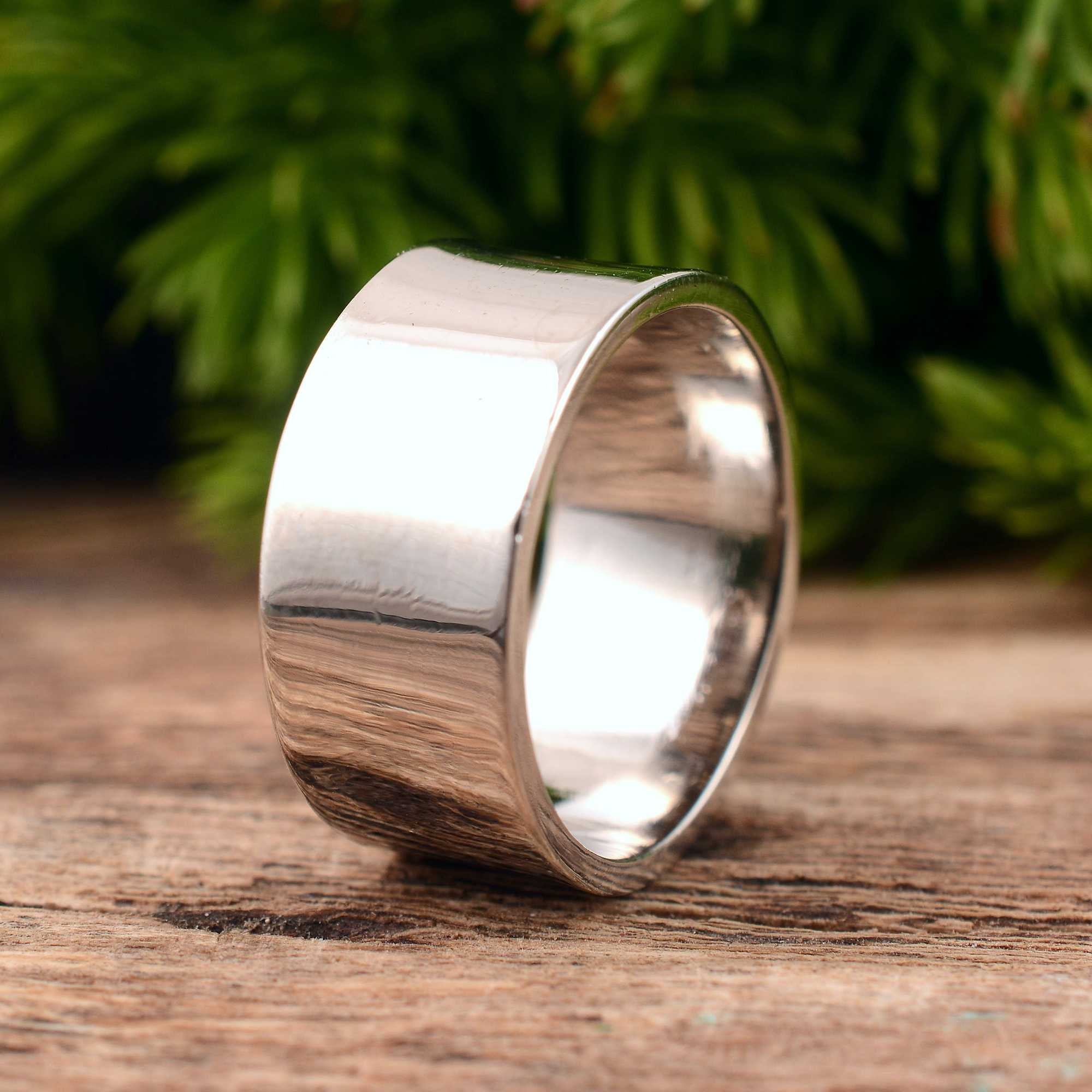 Mens Ring Silver Polished Band Ring Mens Stainless Steel Ring Plain Silver  Ring Men Rings for Men Mens Jewelry by Twistedpendant - Etsy