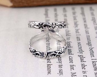 Handmade Arthritis Silver Trigger Splint Finger Ring, finger joint support