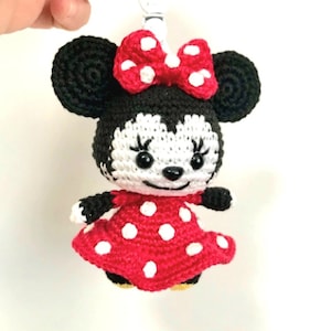 Baby Mouse Amigurumi Crochet Toy Baby Mouse Amigurumi Key Fob or Kids Soft Cotton Play Toy Mouse Crochet Doll Cartoon Character Doll