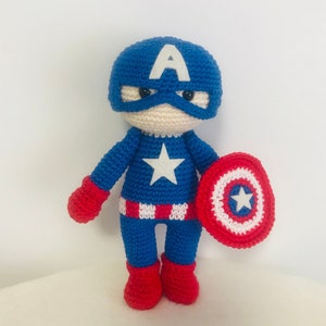 Superhero Crochet Amigurumi Play Toy Plushie Comics Character Gift Doll Comics Hit Character Eco Friendly Kids Toy