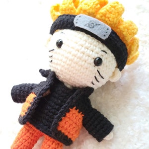 Ninja Amigurumi Handmade Toy Manga Crochet Doll Anime Inspired Play Toy Japanese Manga Hit Character Full Body Cotton Crochet Doll