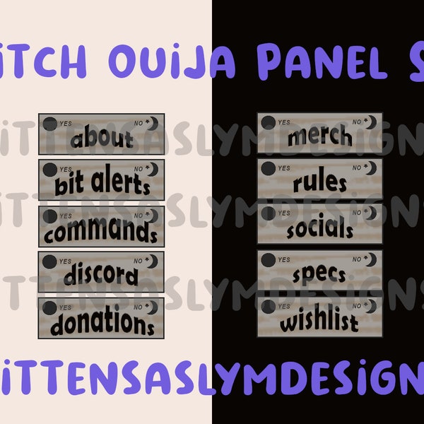 Twitch Panels - Ouija Set