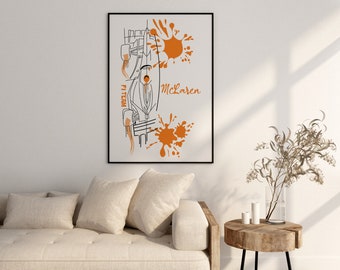 Formula 1 McLaren Poster, F1 Team Poster, Formula 1 poster, Formula 1 Gift