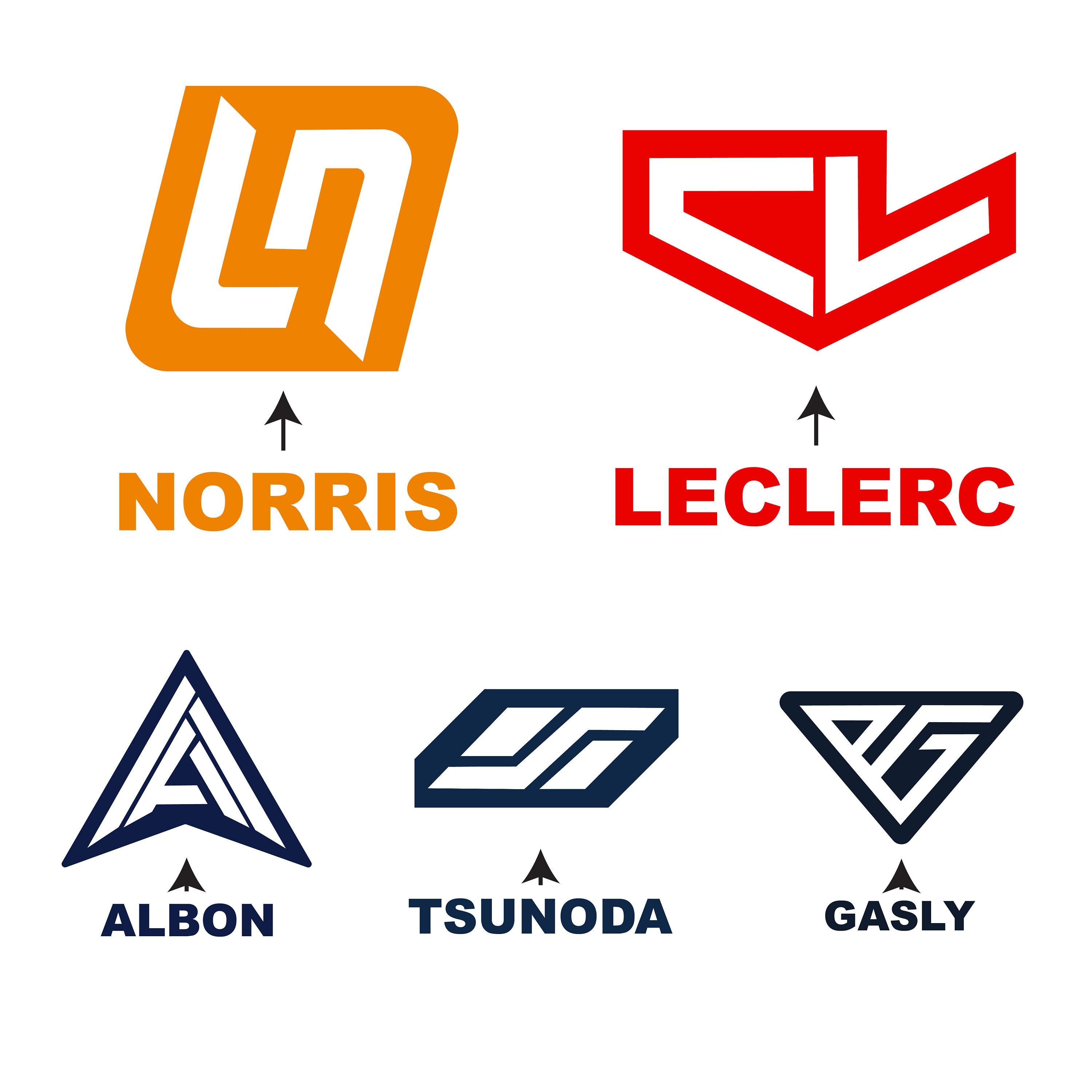 Formul 1 2023 Driver Logos 2023 F1 Driver Logos 2023 - Etsy Finland