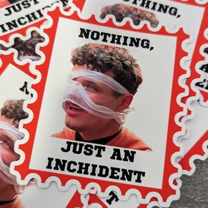 Formule 1 Lando Norris &quot;Just an Inchident&quot; - sticker voor notebooks, bidons, laptops - papaya F1