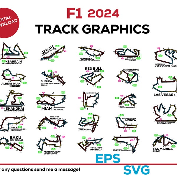 F1 Track Svg 2024 Etsy