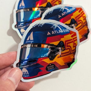 Carlos Sainz Williams Helmet F1 2025 Holographic Stickers